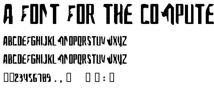 A Font For The Computer People font